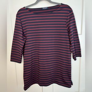 SAINT JAMES STRIPED 3/4" SLEEVES Size 12
